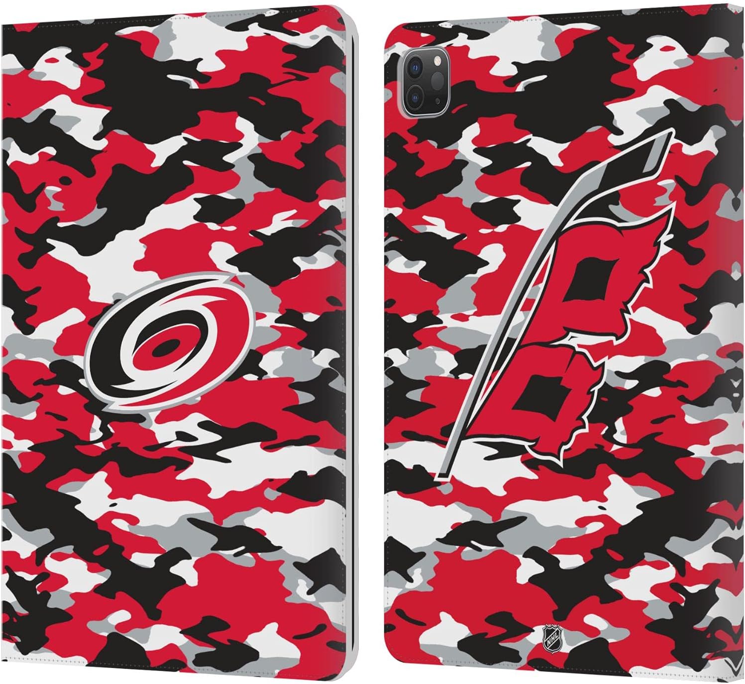 NHL Camouflage Carolina Hurricanes Leather Wallet Case for iPad Pro