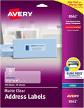 Avery Printable Address Labels with Sure Feed, Matte Clear - 350