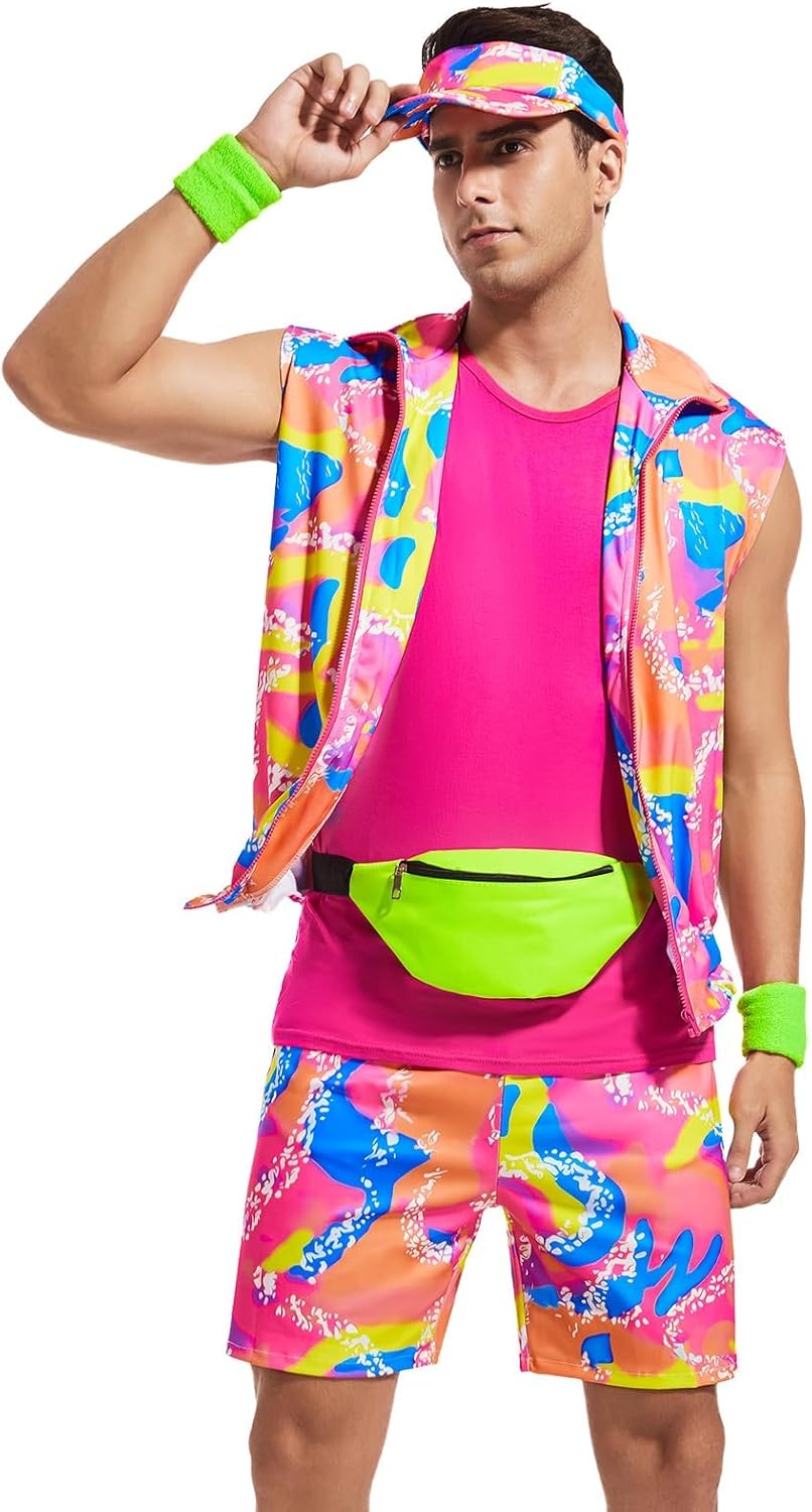 80s Workout Costume for Men - Retro Party Outfit Set