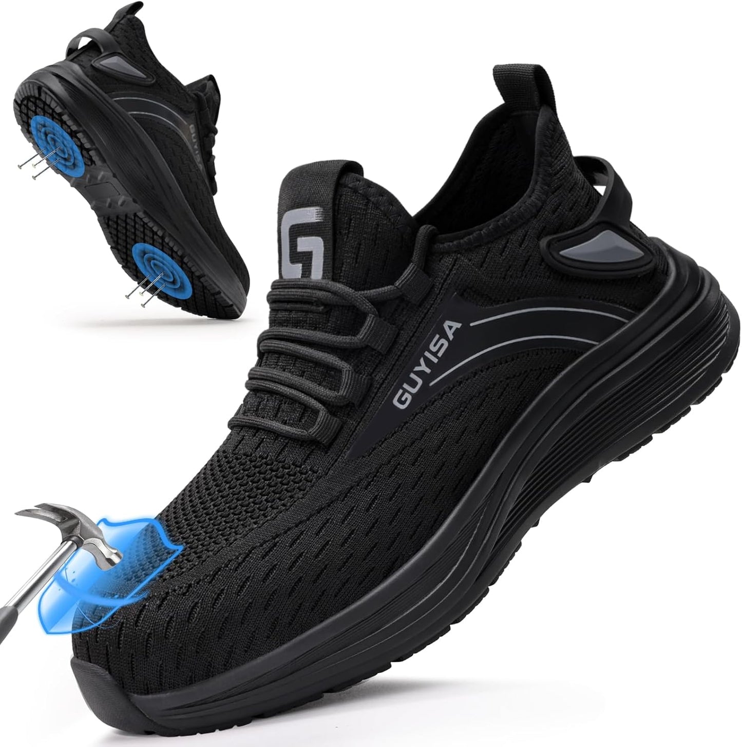 Steel Toe Shoes for Men Women Comfortable Lightweight Safety Sneakers