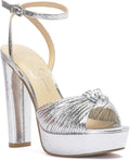 Jessica Simpson Womens Block Heel Ankle Strap Platform Sandal - 4.9in