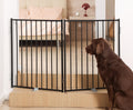 No Pawblems Free Standing Dog Gate with Door - 30in Tall, Up to 52in