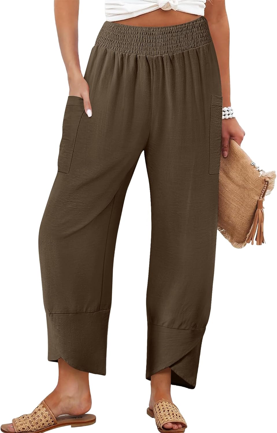 Women's Summer High Waisted Baggy Pants for Effortless Style