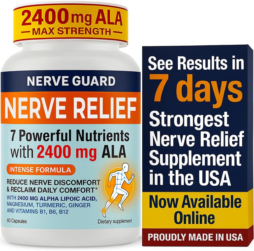 Nerve Relief Neuropathy Sciatica Support Supplement 2400 mg ALA