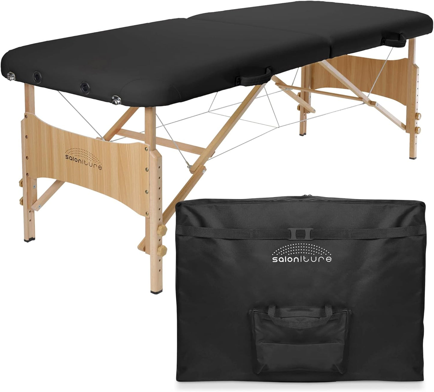Saloniture Basic Portable Folding Massage Table for Comfort