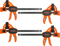 Jorgensen 6ft Bar Clamps 4-Pack - One-Hand E-Z Hold Spreader