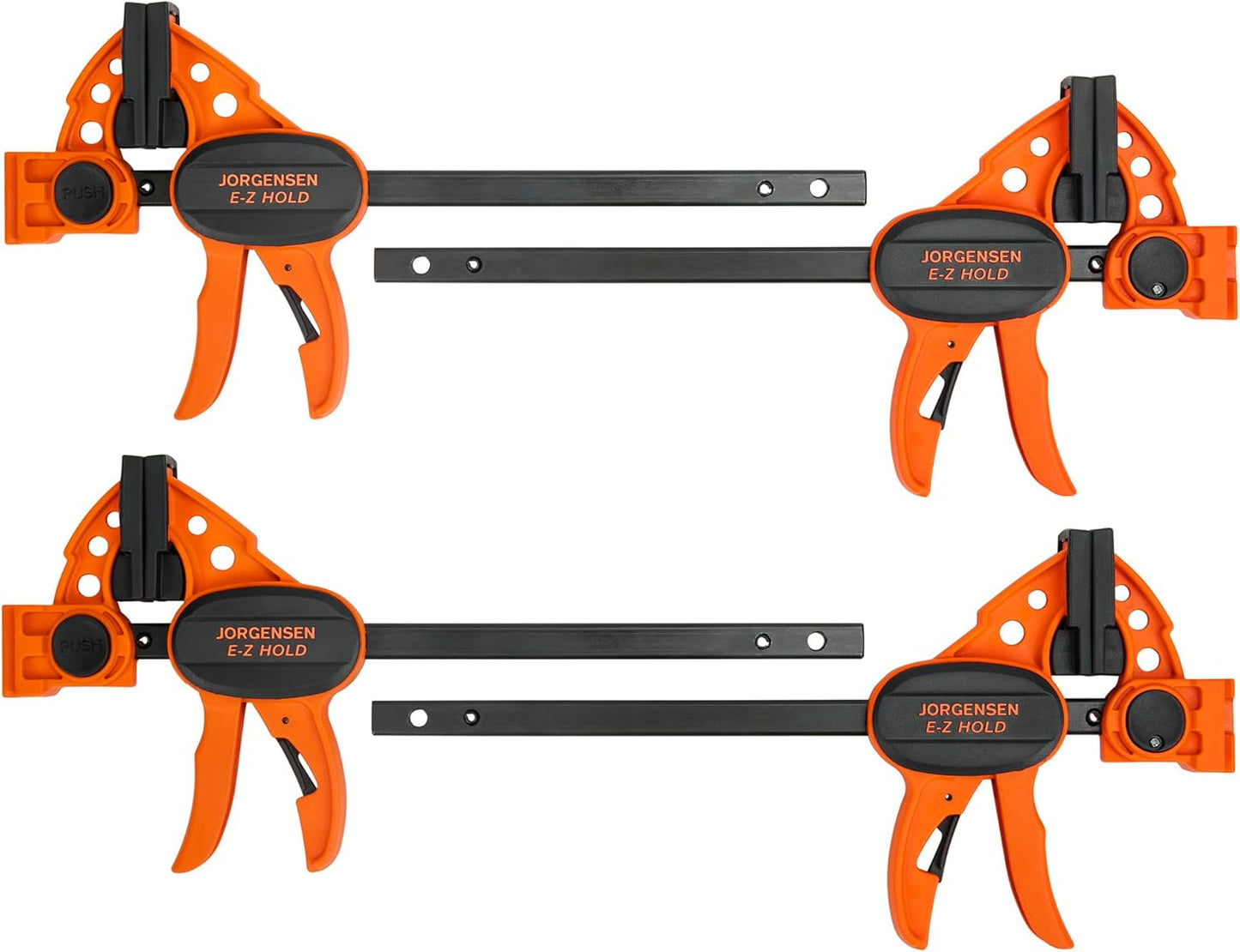 Jorgensen 6 in Bar Clamps for Woodworking - 4-Pack E-Z Hold