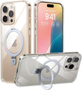 TORRAS iPhone 16 Pro Max Clear Case with Stand - Slim Magnetic