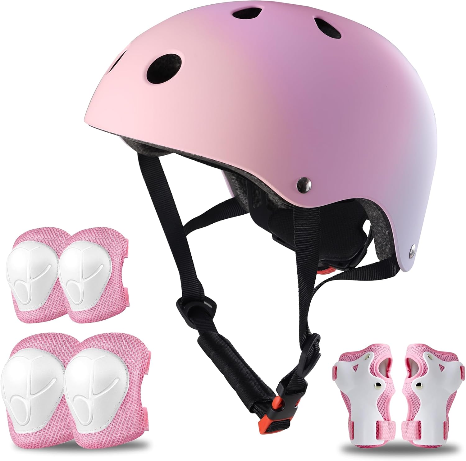 SAITI Kids Bike Helmet for Ages 3-14 with Protective Gear Set