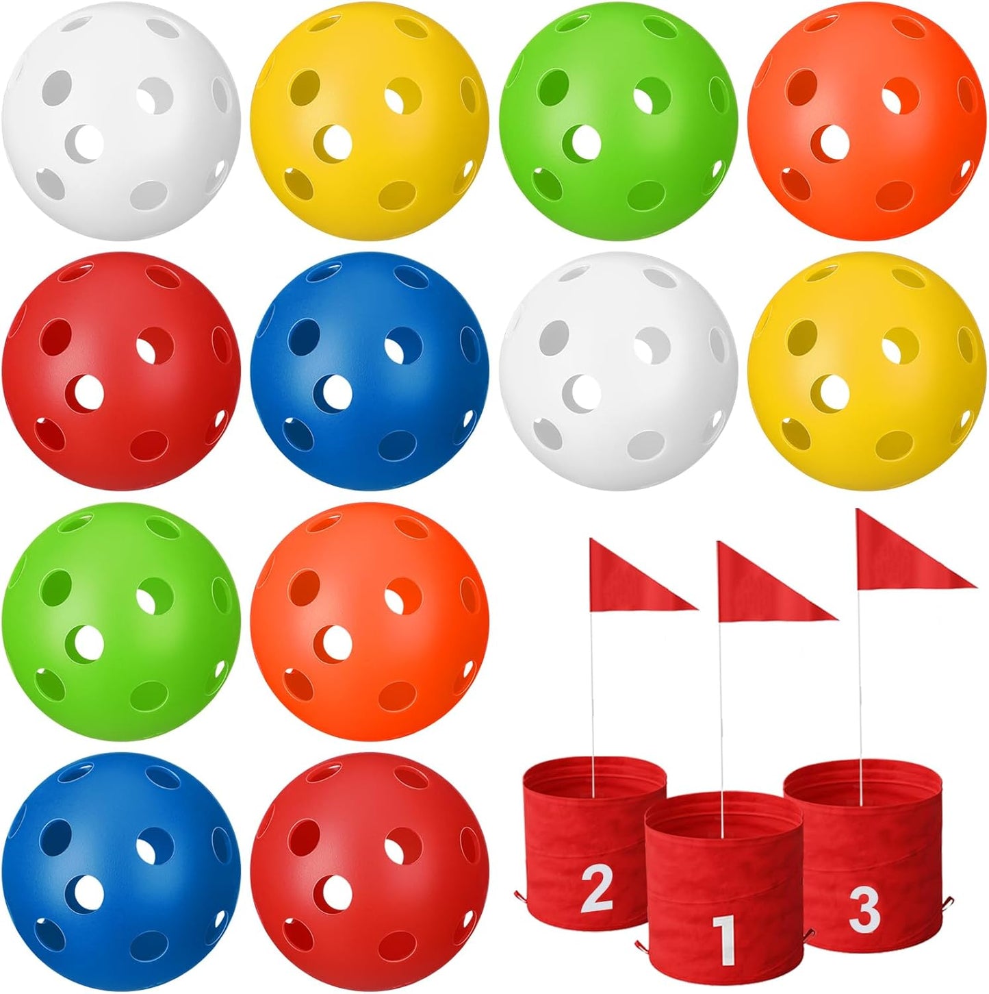 Realspring 12 Pack Game Balls with Mesh Bag - Ultimate Training Variety!