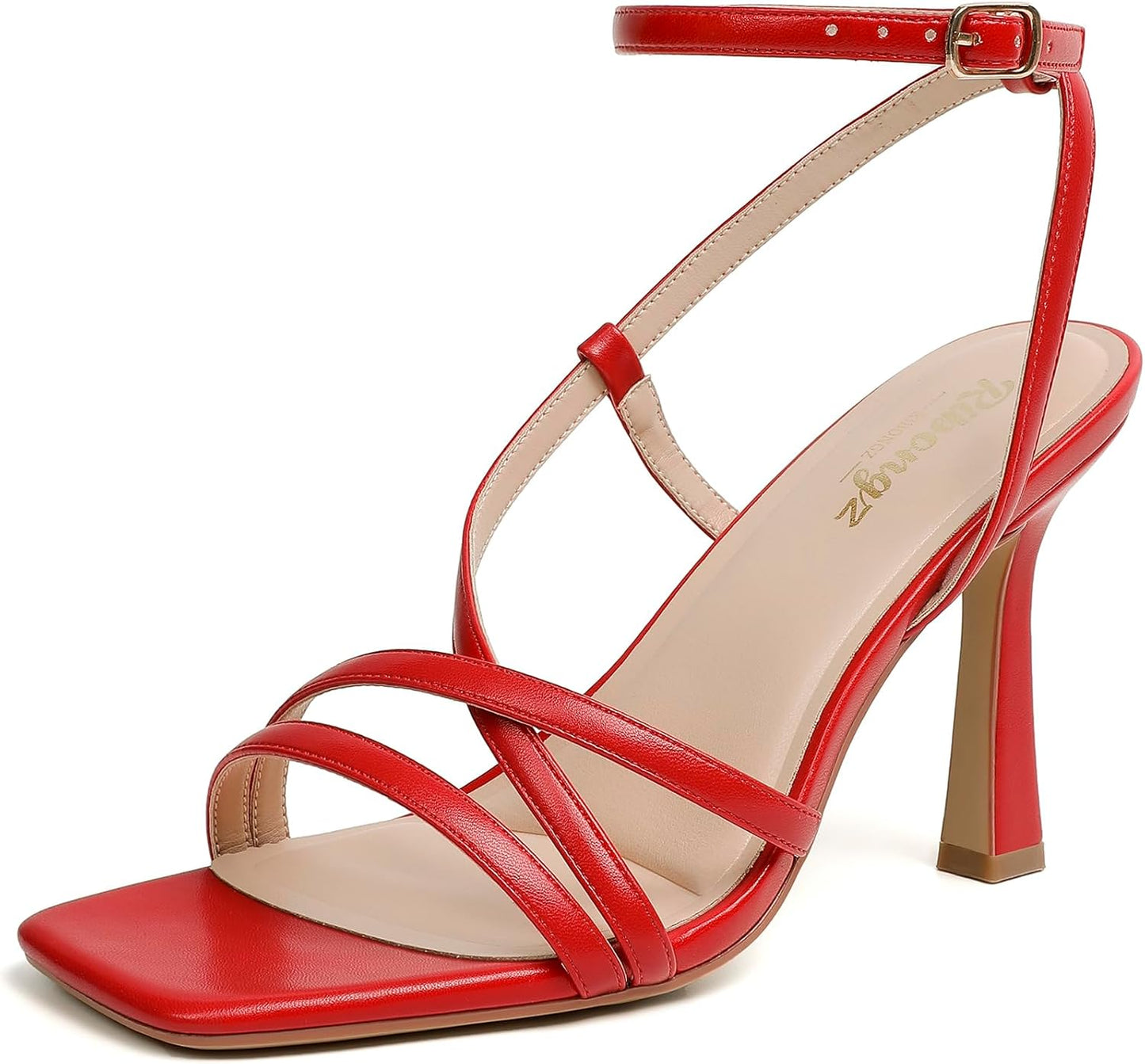 Elegant Strappy Stiletto Kitten Heels for Women by RIBONGZ