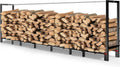 8FT Firewood Rack Outdoor Log Holder - Heavy Duty Stable Storage