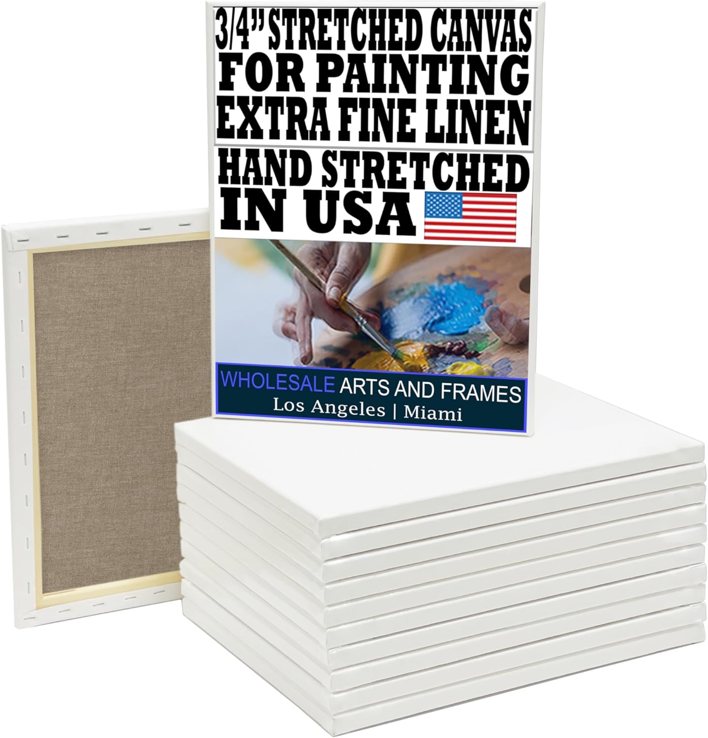 Stretched Linen Canvas for Painting 9x12 - Extra Fine Quality