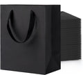 Black Gift Bags With Handles 52pcs Medium 8x5x10 in - Stylish Bulk Set