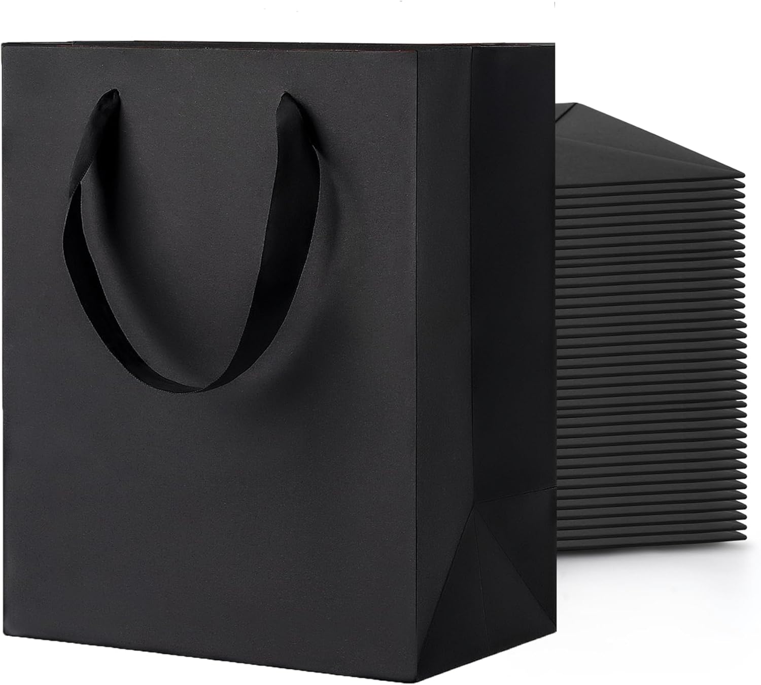 Argivean Black Gift Bags with Handles for Any Occasion - 52pcs