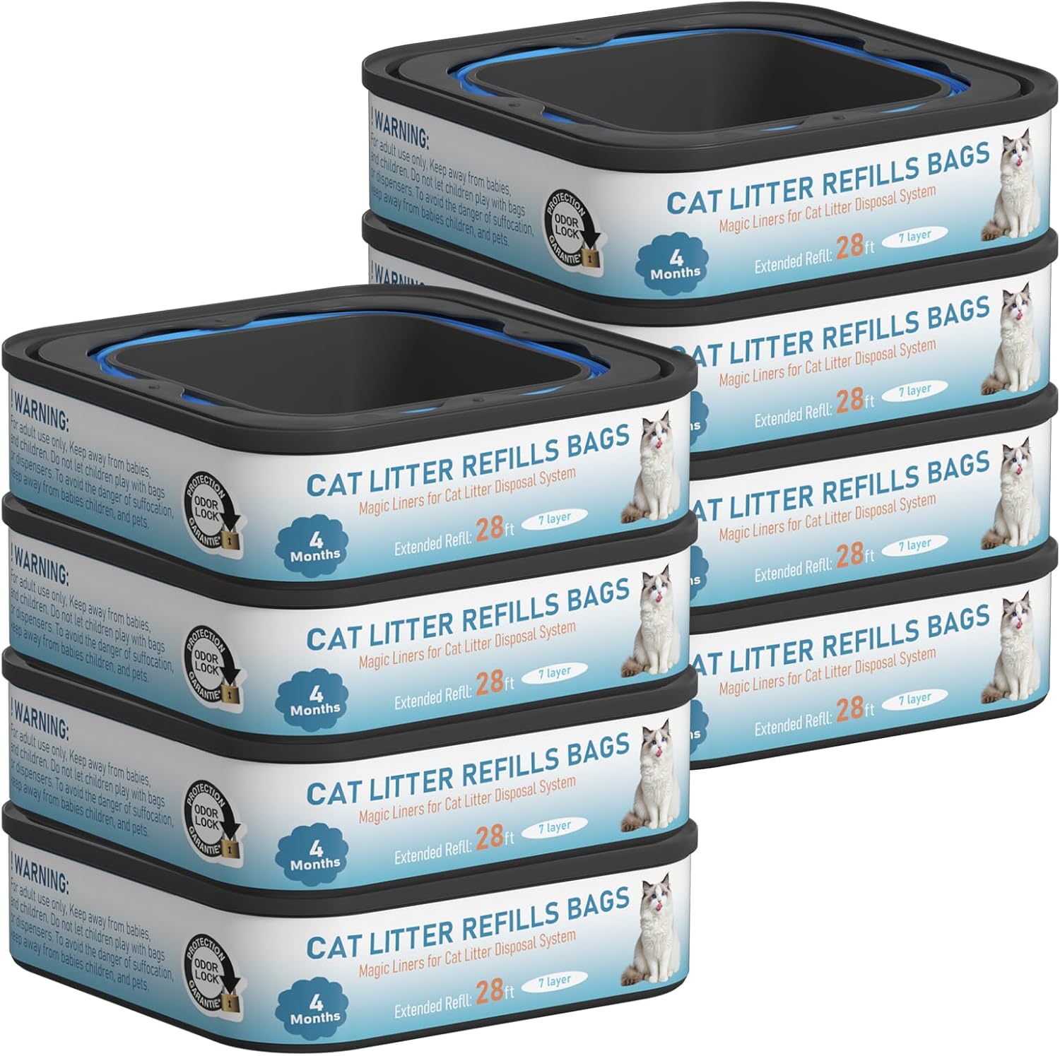 Jumbo 28FT Cat Litter Refills Bags for Your Genie Pail System