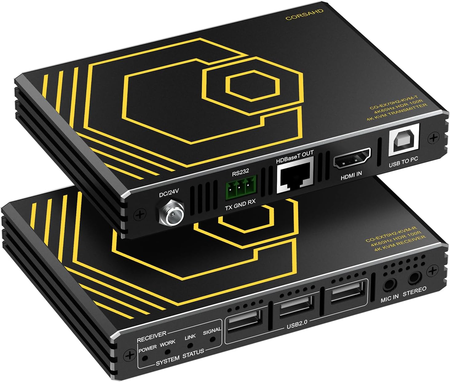 HDMI KVM Extender 4K 60Hz HDR Over Cat5e/6 Up to 300ft