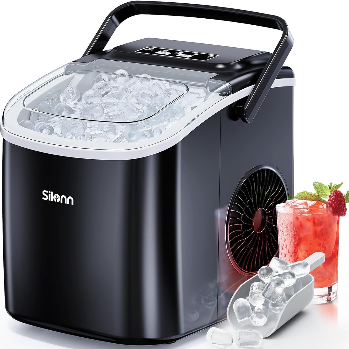 Silonn Self-Cleaning Ice Maker - 9 Cubes in 6 Mins!