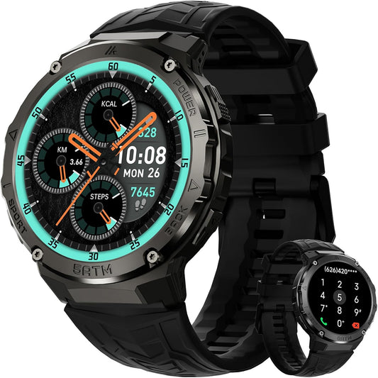 Gloryfit Military Smartwatch: Track Fitness & Calls