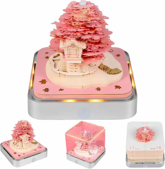 Time Piece Calendar 2026: Creative 3D Sticky Notes & Memo Pad
