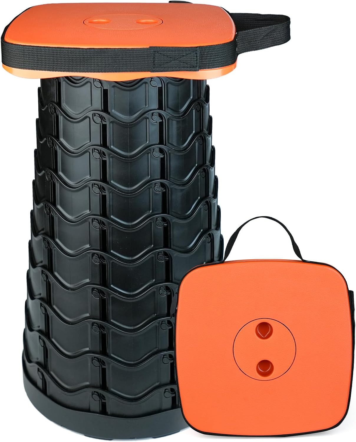 Upgraded Collapsible Stool with 550lbs Capacity for Camping