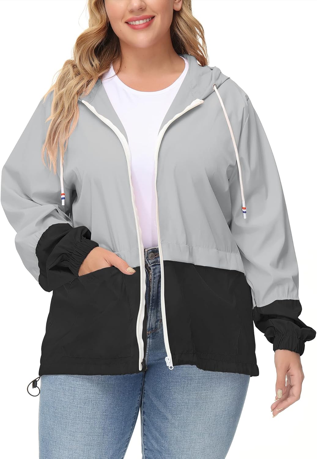 Plus Size Waterproof Raincoat for Women - Avoogue Windbreaker