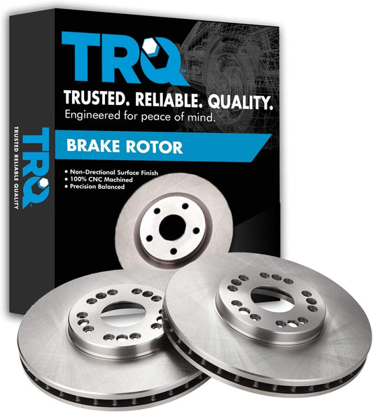 TRQ Front Brake Rotors Set Vented for Lexus GS300 and More