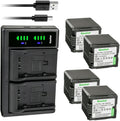 3200mAh VW-VBG260 Replacement 4-Pack Batteries with LTD2 USB Charger