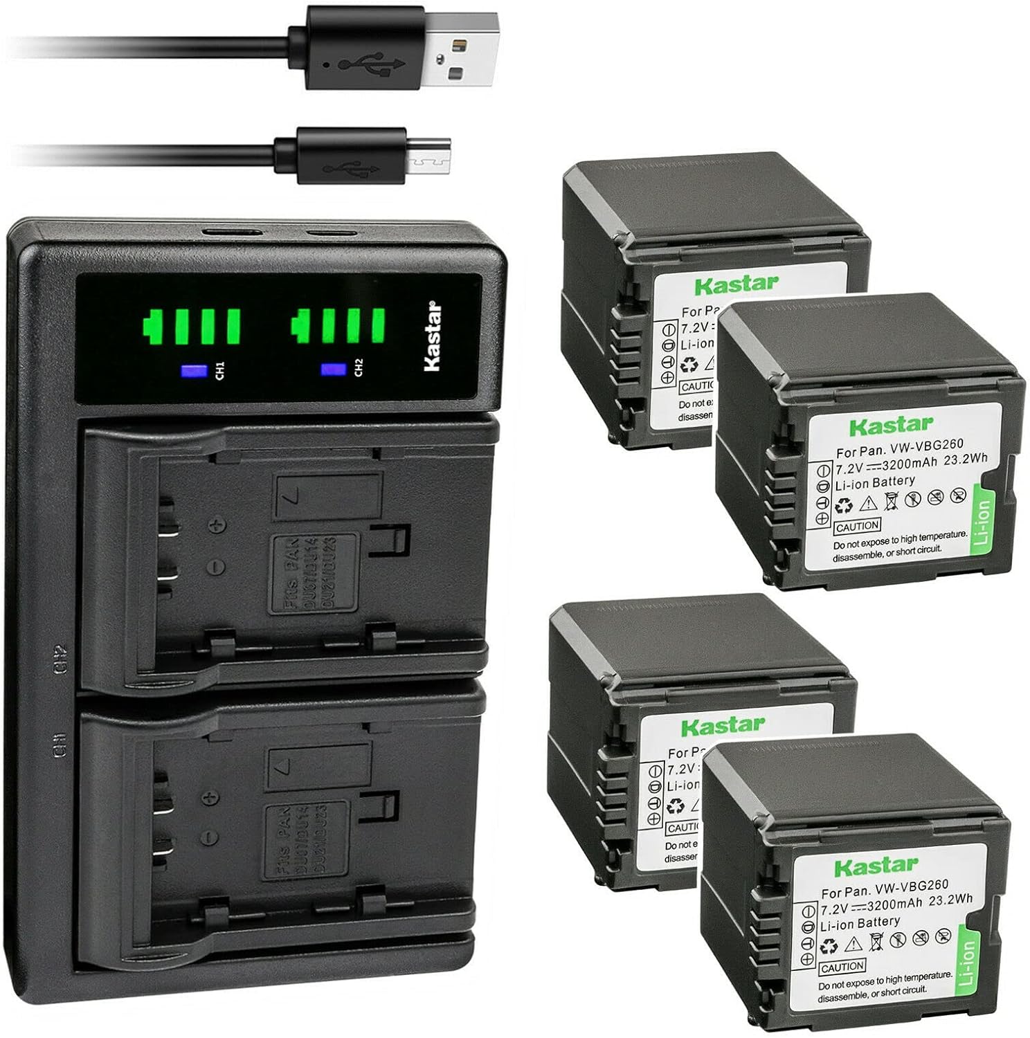 Kastar 4-Pack VW-VBG260 Battery and LTD2 USB Charger Review