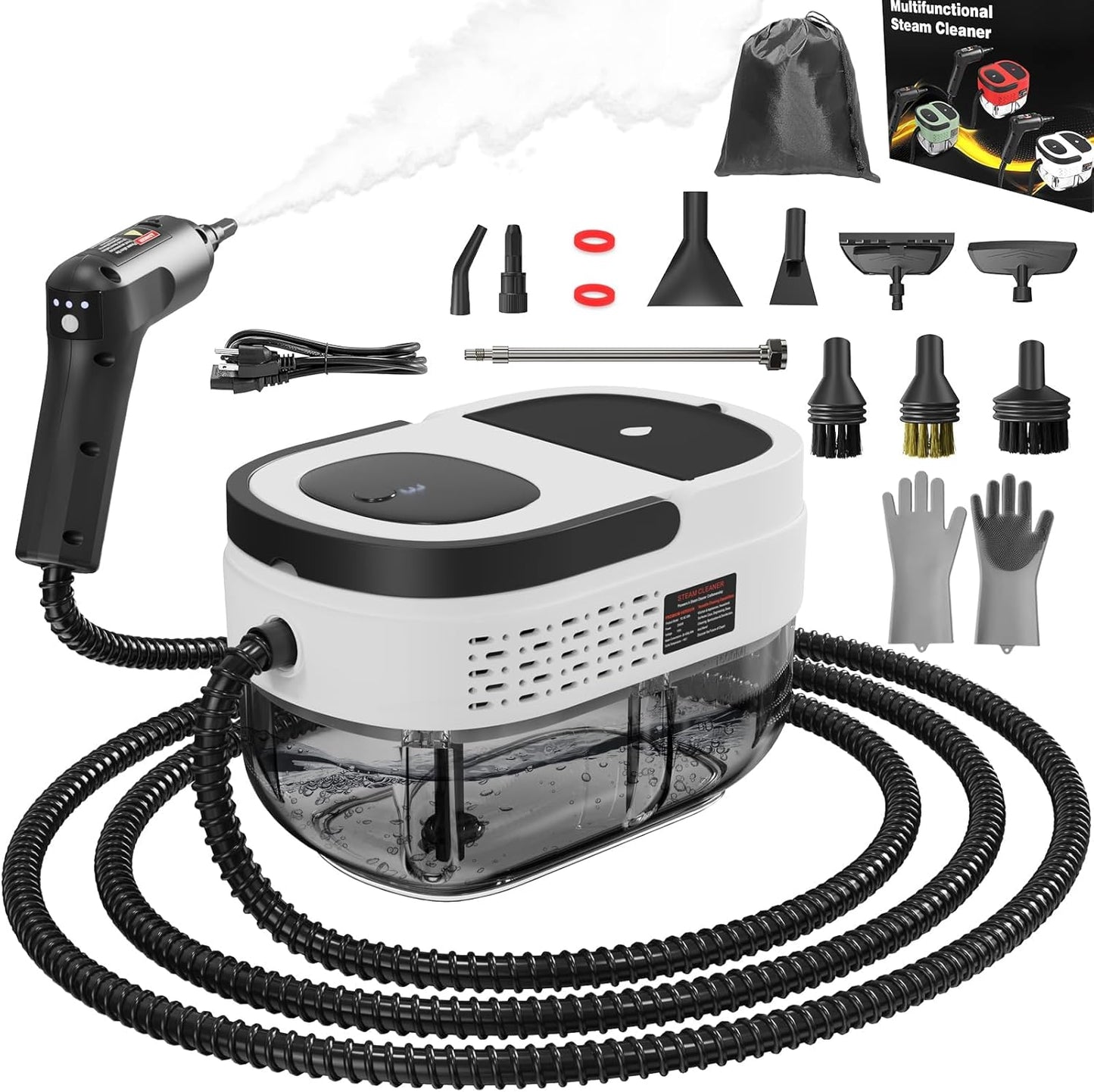 Handheld Steam Cleaner for Home with 2500W Power and Versatility