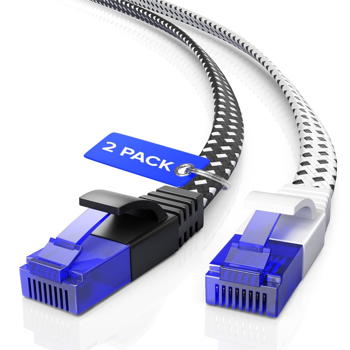 Maximm Cat 6 Ethernet Cable 25 ft 2 Pack for Gaming and More