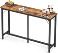 ODK 63 in Bar Table, Rectangular High Top Counter Table - Rustic Brown