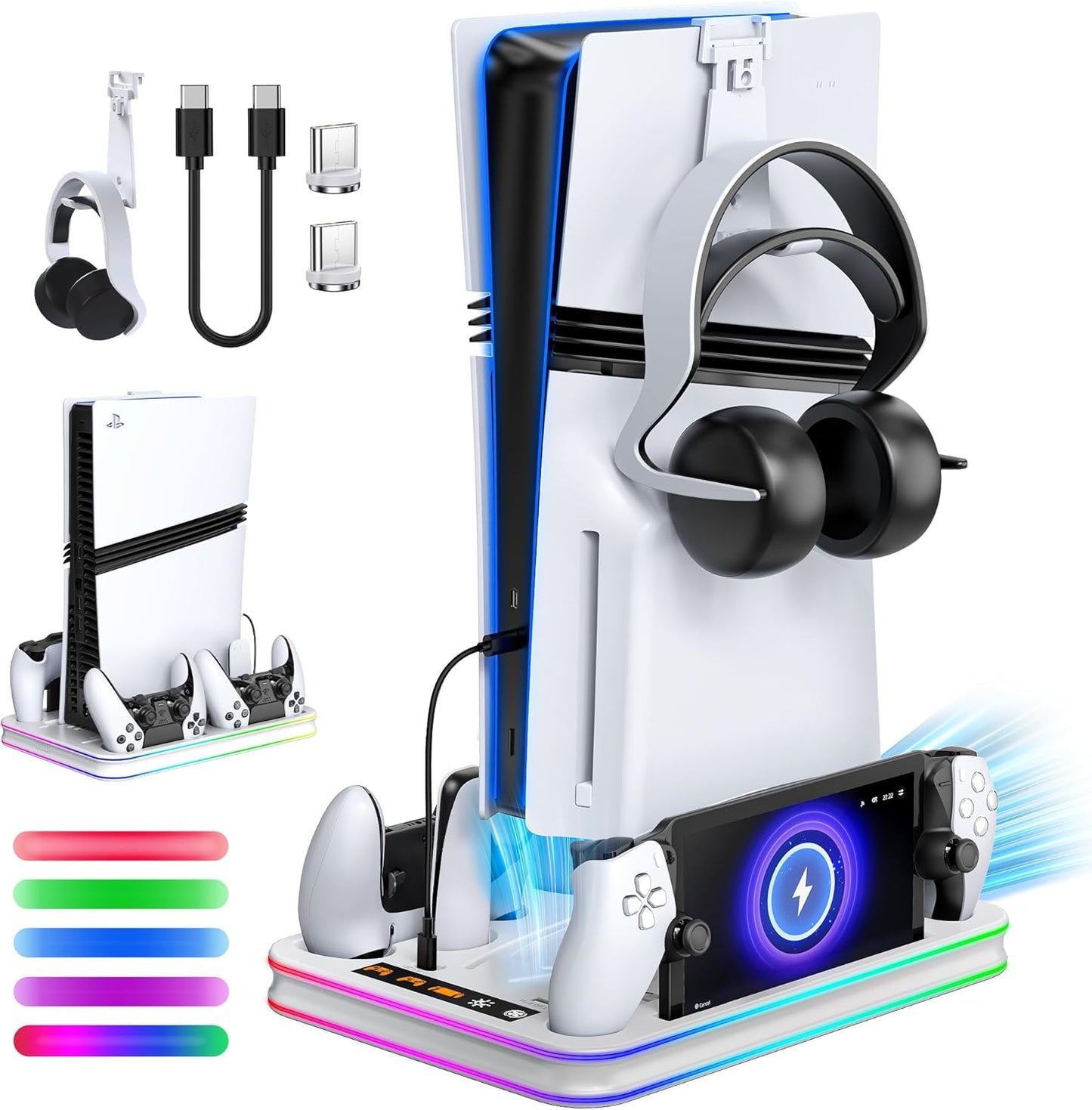 All in One Cooling Stand & Charger Station for PS5 Consoles