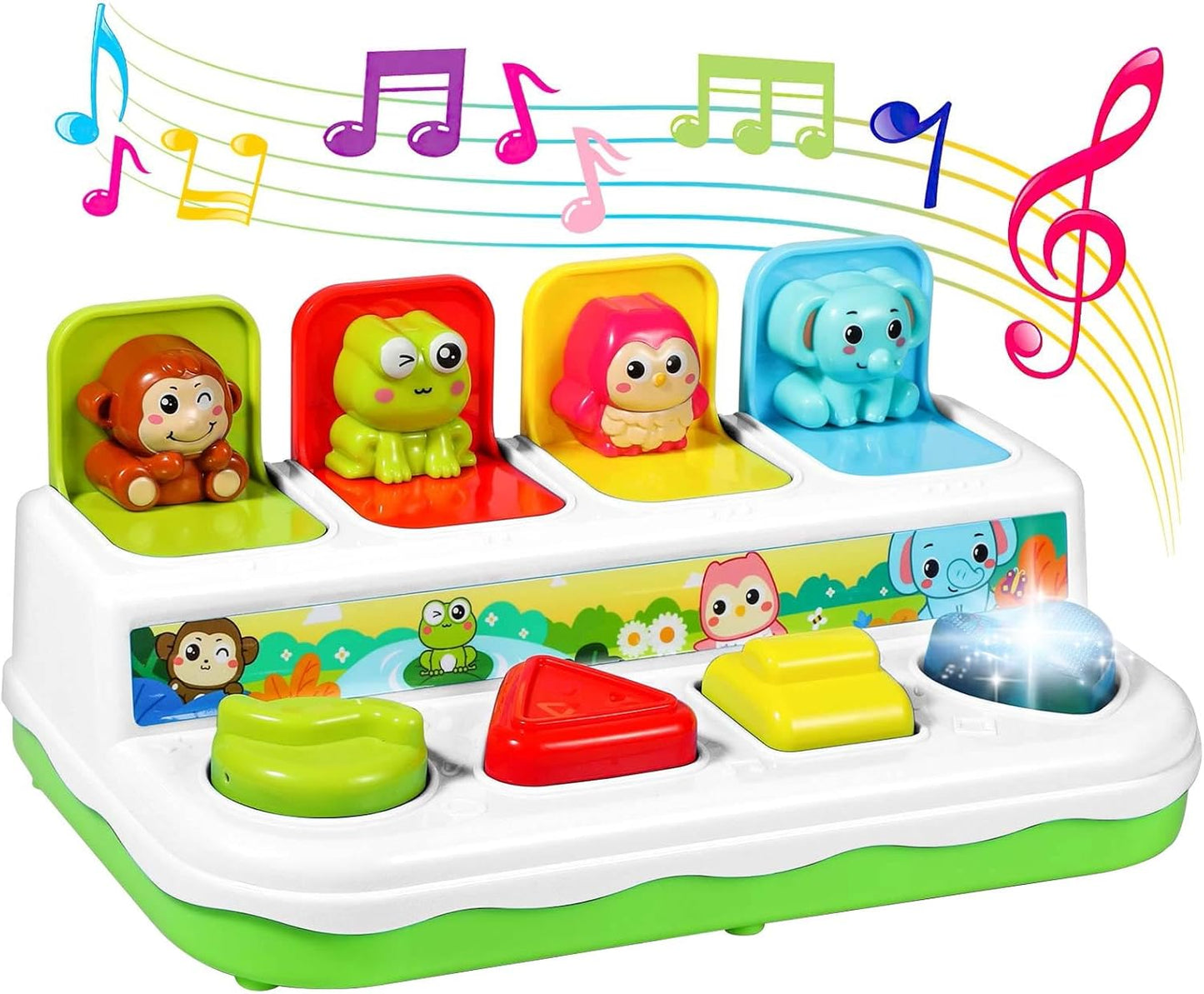 Interactive Cause & Effect Baby Toy for 6-18M, Musical Pop-Up Fun!