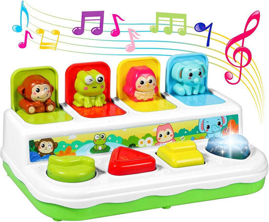 Interactive Cause & Effect Baby Toy for 6-18M, Musical Pop-Up Fun!