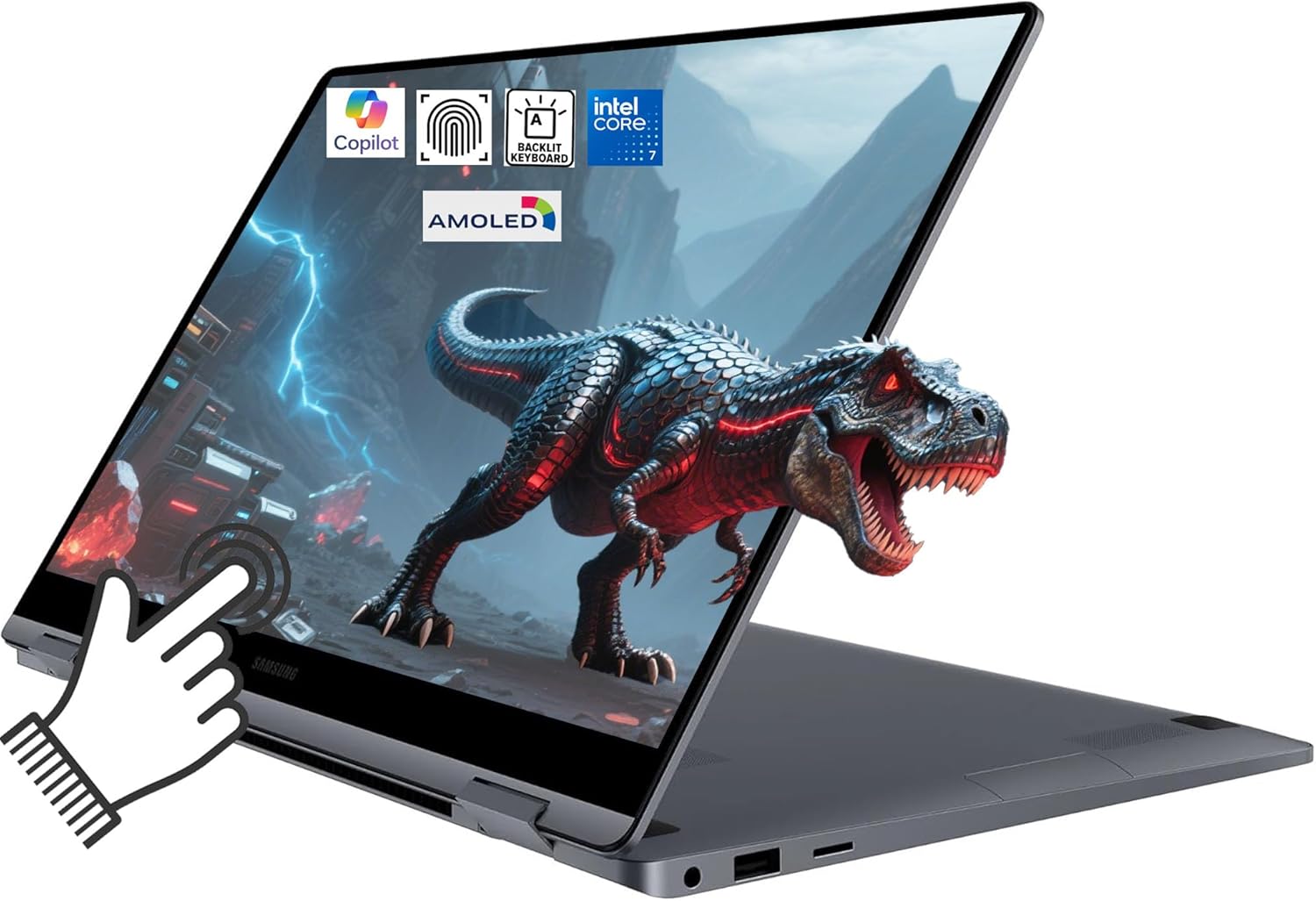Samsung Galaxy Book 4 2 in 1 Laptop with AMOLED Touchscreen