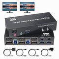 8K Displayport KVM Switch 2 Monitors 2 Computers - Dual 8K@60Hz