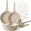 CAROTE Pots and Pans Set Nonstick 10 Piece - Durable, Easy-Clean
