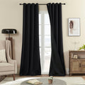 100% Blackout 340 GSM Curtains 52x92 in 2-Panel Set - Full Light