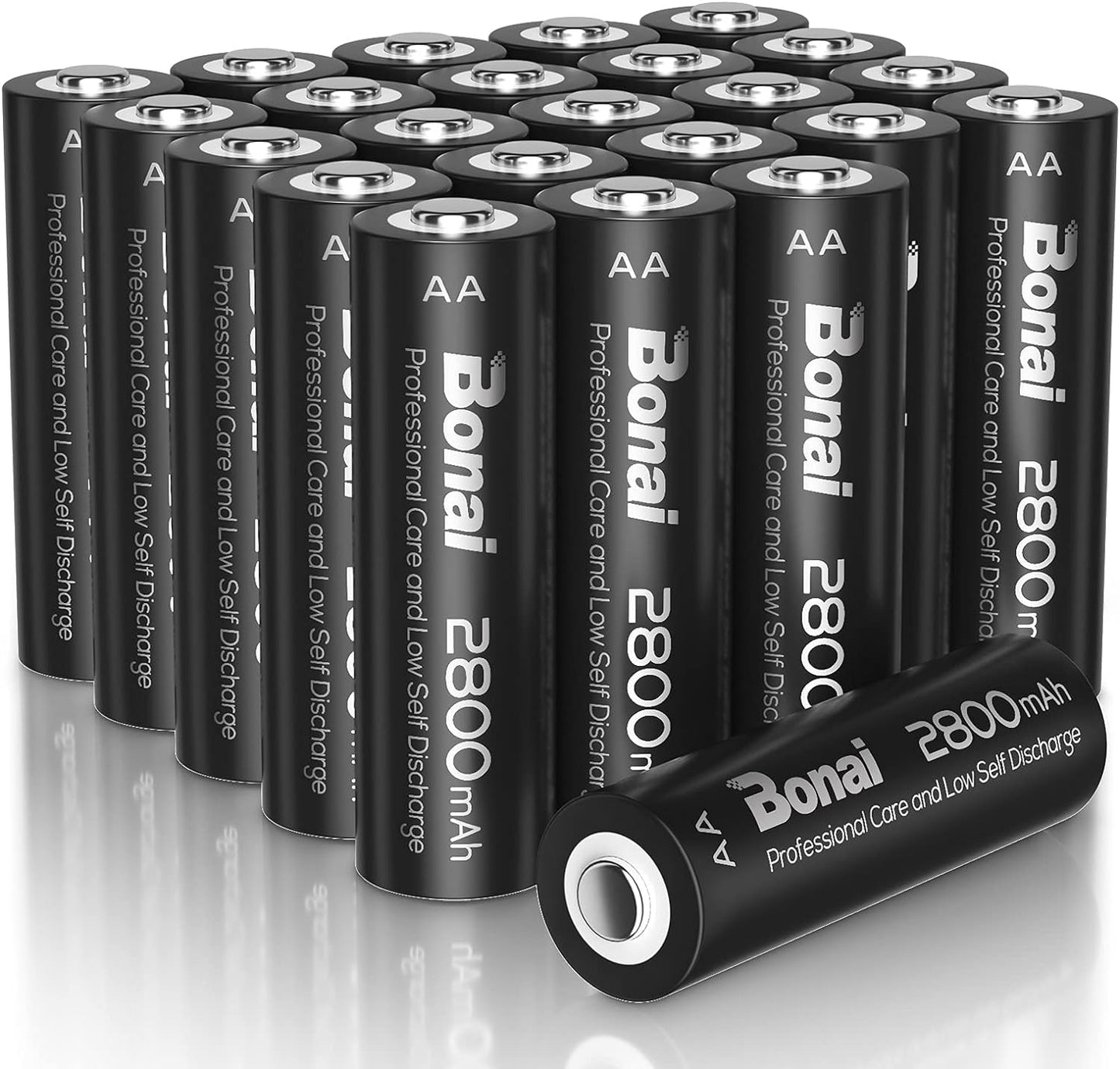 BONAI Rechargeable AA Batteries 2800mAh for All Devices