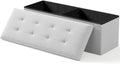 Folding Storage Ottoman Bench 43 in - Versatile Storage & Seating