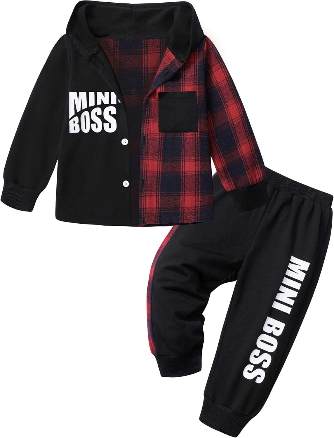 Stylish Plaid Toddler Outfit Set by KANGKANG