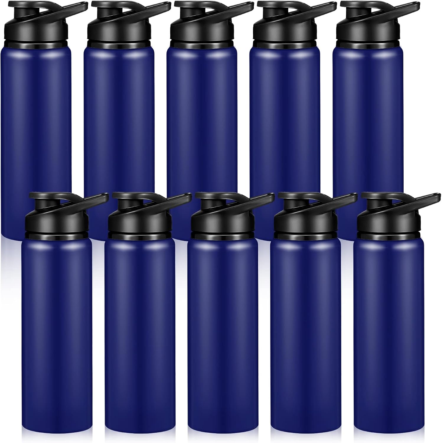 Chengu 10 Pcs 24oz Reusable Aluminum Water Bottles for Travel