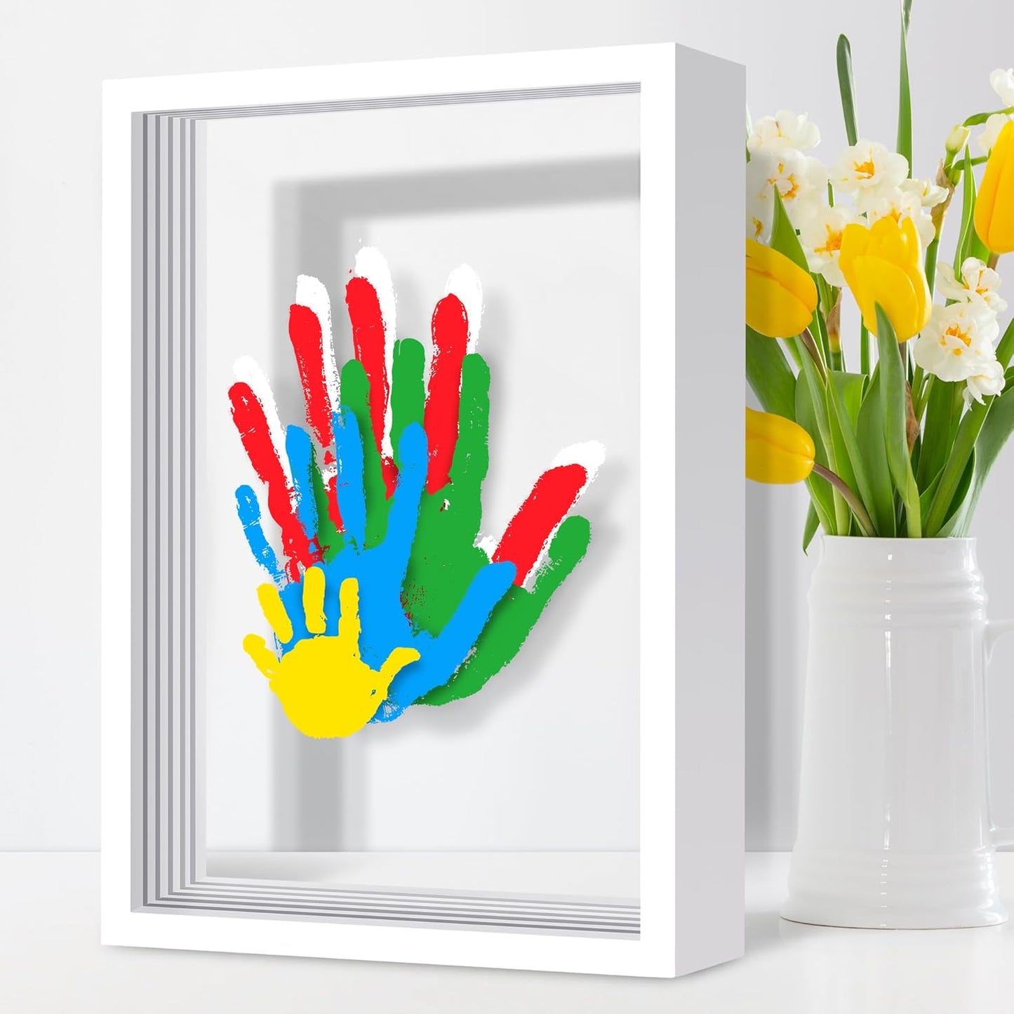 Family Handprint Kit for 5 - DIY Craft Keepsake Frame