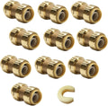 EFIELD 3/4 in Straight Push-Fit Coupling Pack of 10 - Quick Leak-Free