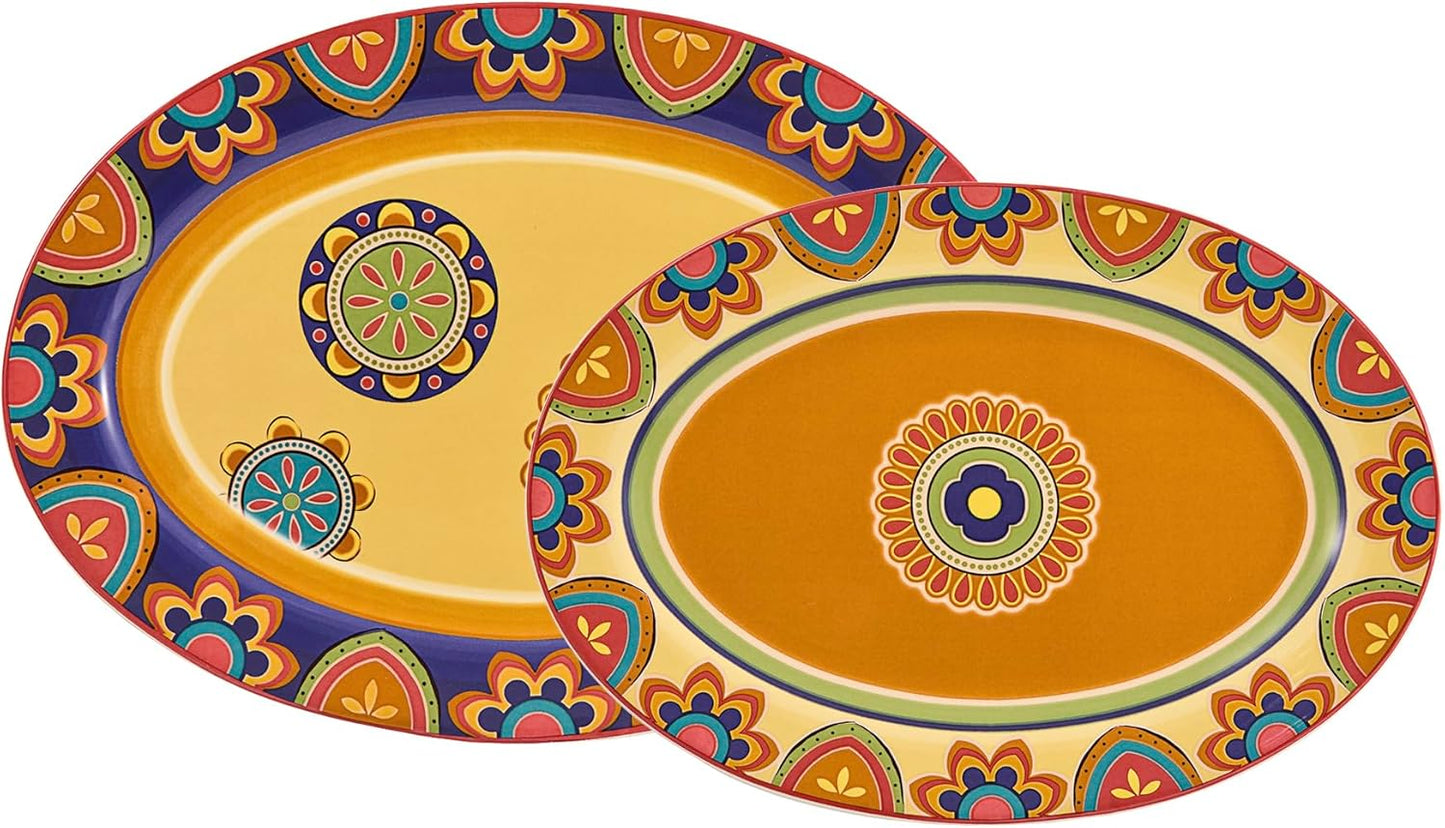 Bico Tunisian Oval Platters Set for Serving Fish and Chicken