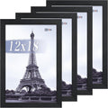 VCK 12x18 Poster Frame Set of 4 - Black gallery wood frames