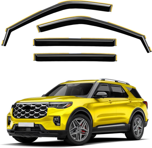 in-Channel Window Rain Guards for Ford Explorer 2020-2025