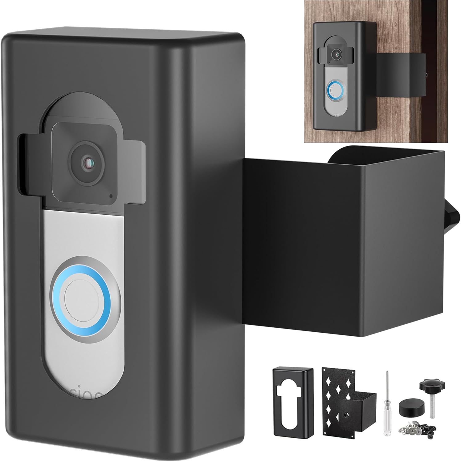 Secure Mount for Ring Doorbell - No Drill Installation