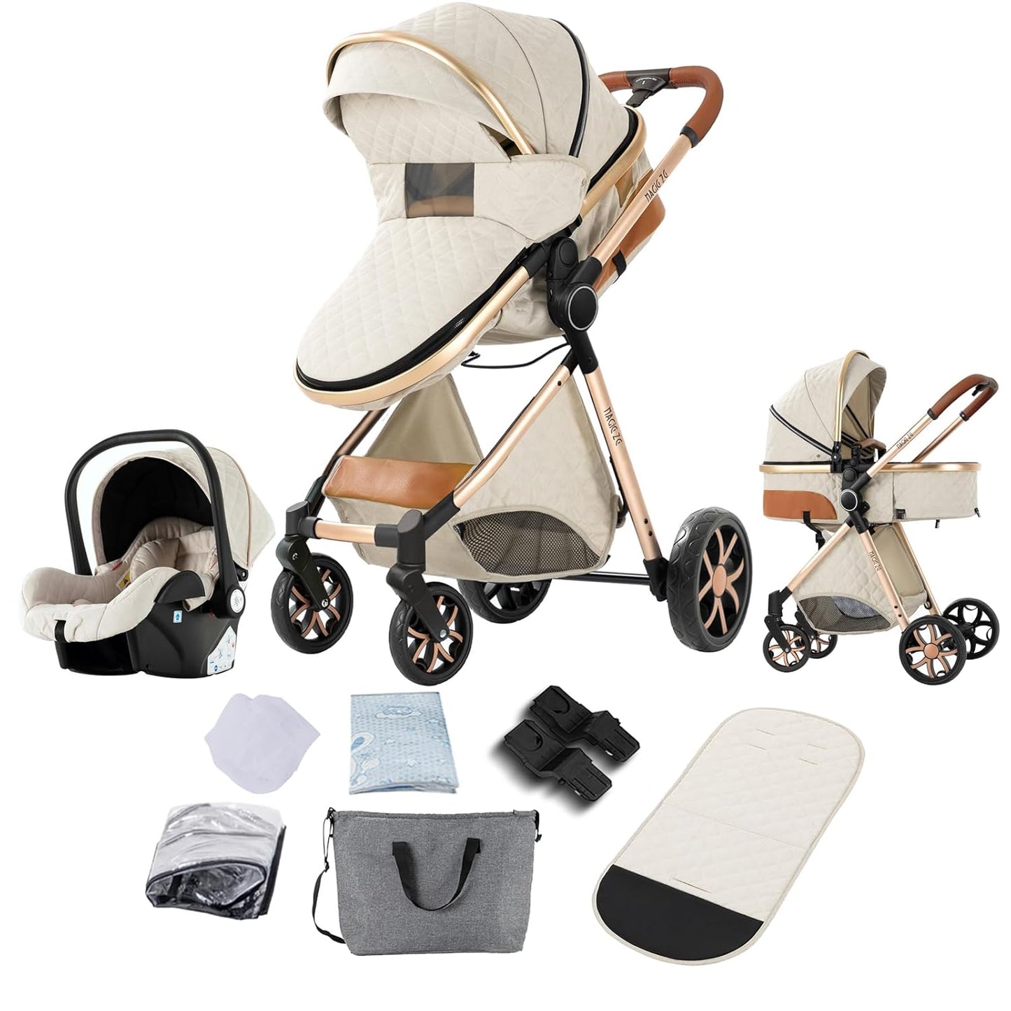 Magic ZC 3-in-1 Baby Stroller - Ultimate Versatility!